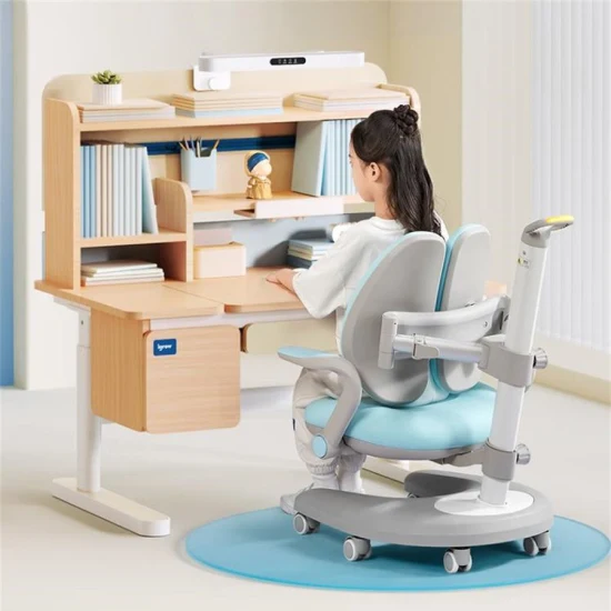 Igrow 인체공학적 조절식 어린이 학습 테이블 및 의자 세트 책상 벤치